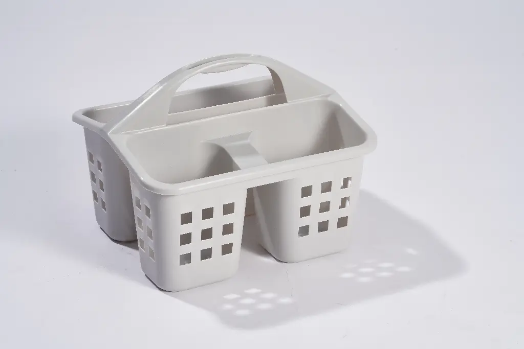 plastic tote, size 