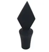 [49710] Silicone diamond wine stopper, black
