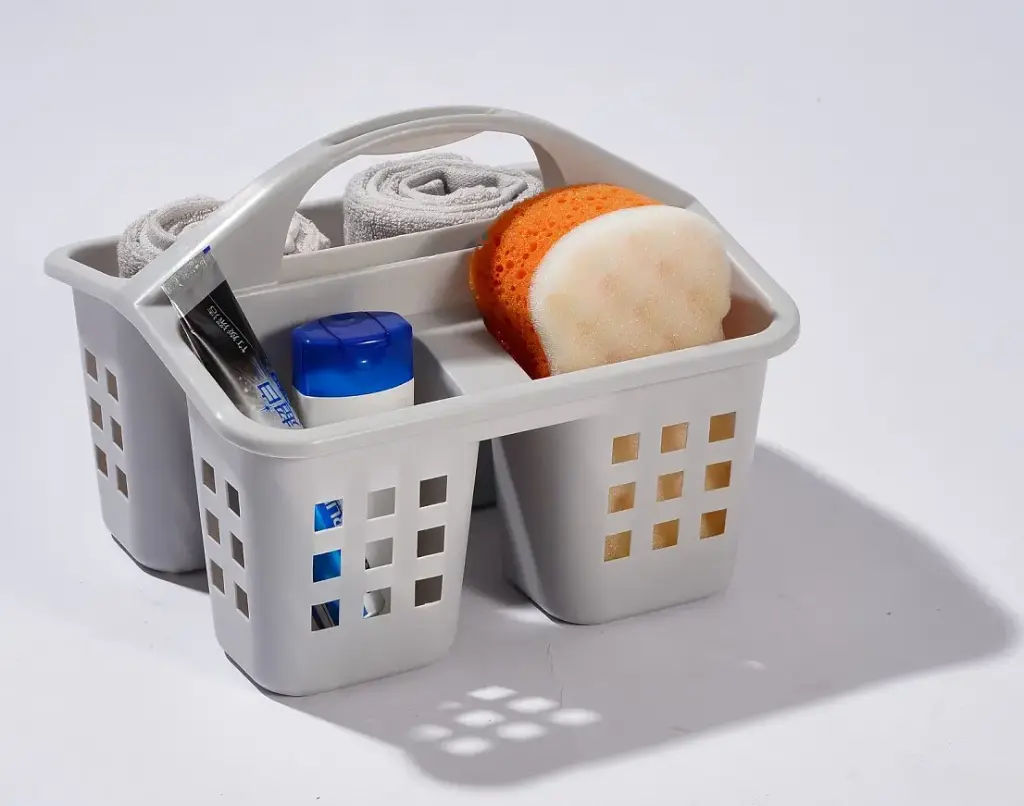 Shower caddy plastic tote, small