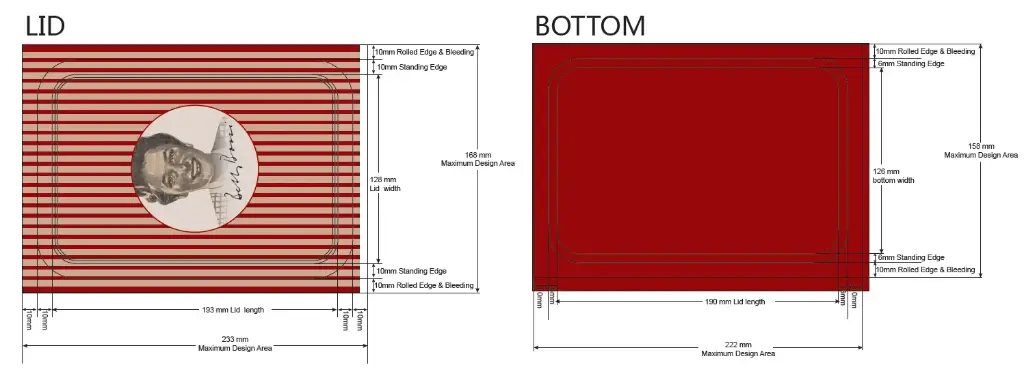 [800BB250010] Cooking tin box 