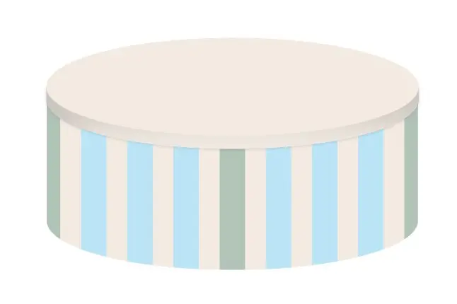 Set of 3 round tin box, S 165*58mm, M 195*75mm, L 220*100mm, 0.23mm thick